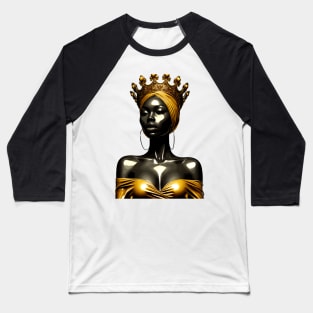 African Queen Crown Baseball T-Shirt